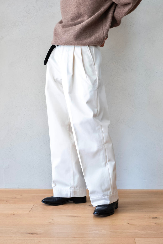 EX WIDE TROUSERS 〔OFF WHITE〕