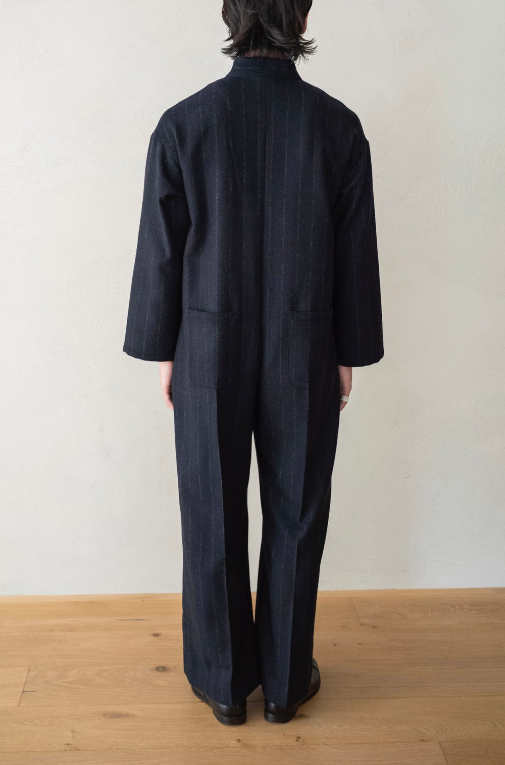 ASYMMETRIC ONE-SIDE LAPEL JUMP SUIT | cliché