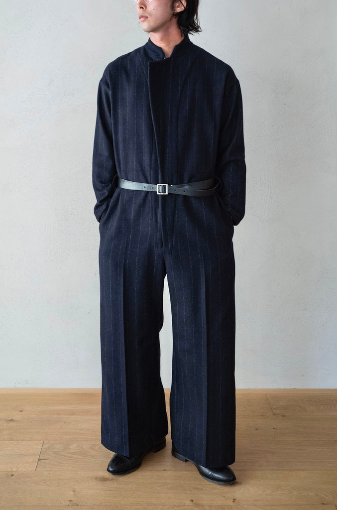 ASYMMETRIC ONE-SIDE LAPEL JUMP SUIT