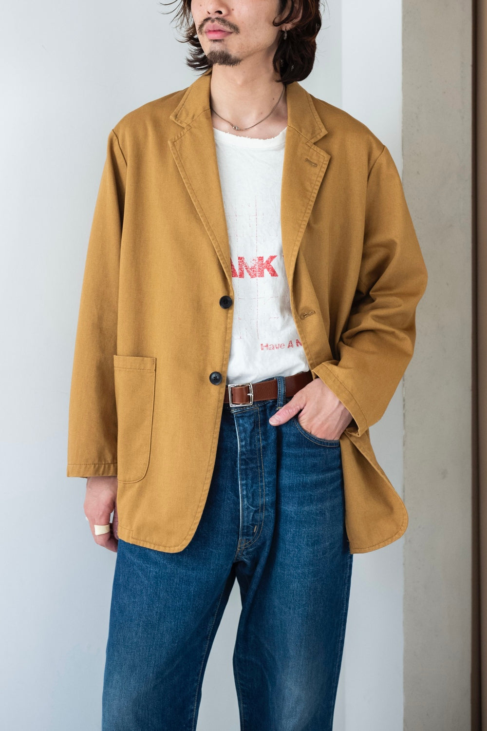 値下げ　美品☺︎クレドナcredonaスタンダードルーズスタジャンネイビー 値下げ 美品☺︎クレドナcredonaスタンダードルーズスタジャン
