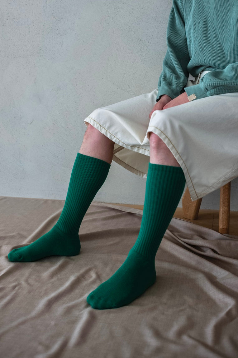 RIB SOCKS 〔TOP BEIGE〕