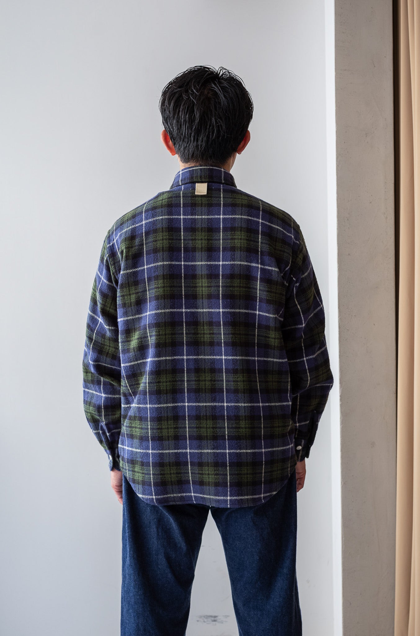 Rough Flannel Shirt 〔GREEN BASE〕