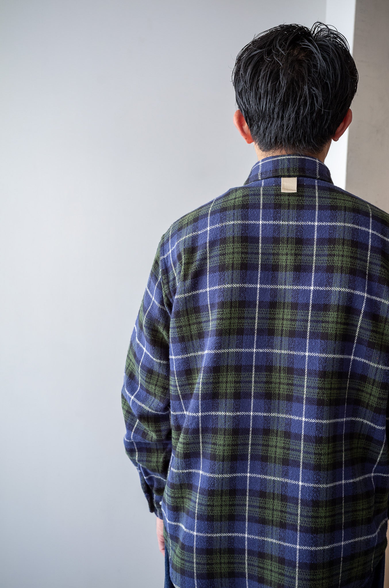 Rough Flannel Shirt 〔GREEN BASE〕