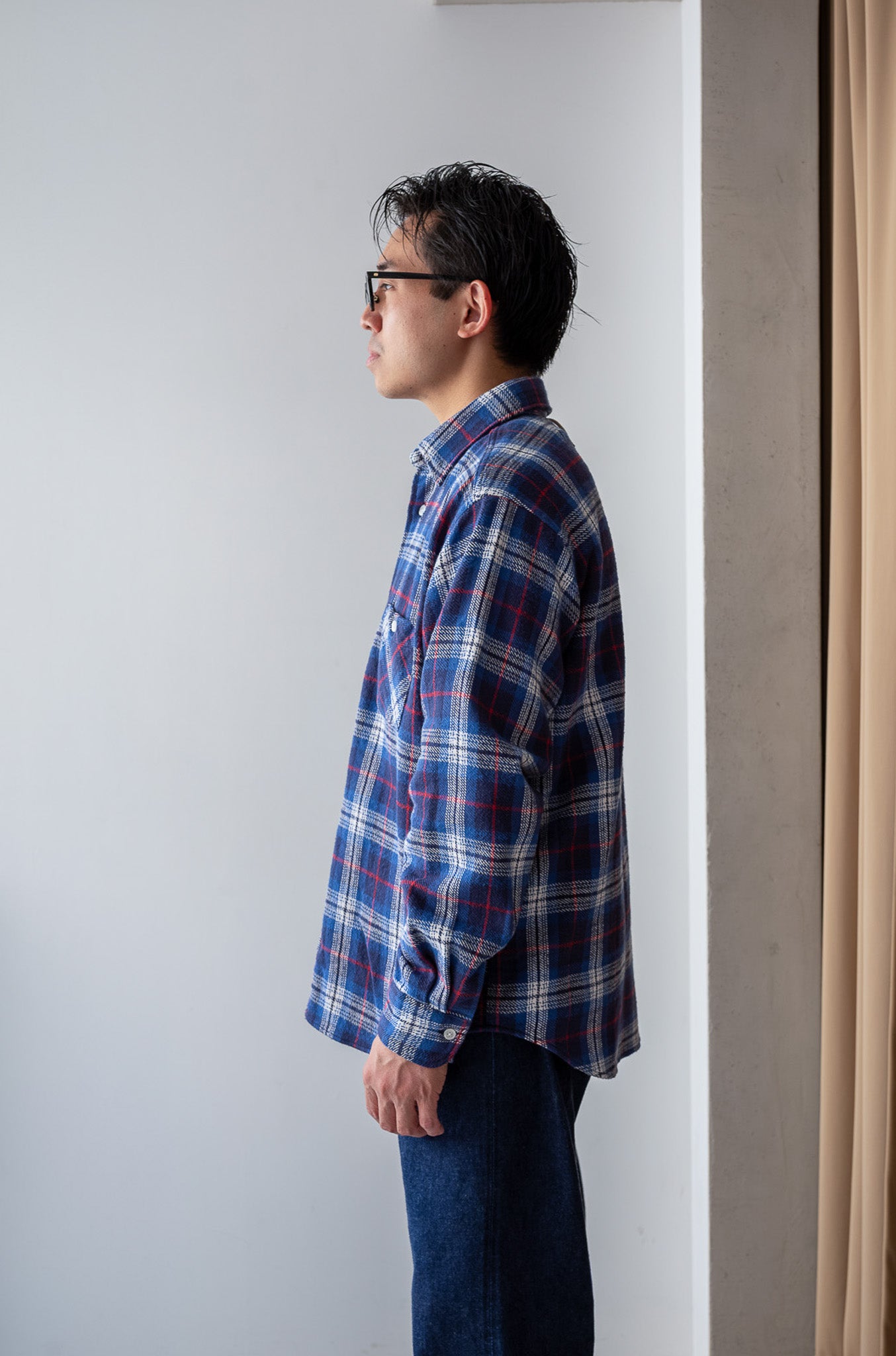 Rough Flannel Shirt 〔BLUE BASE〕