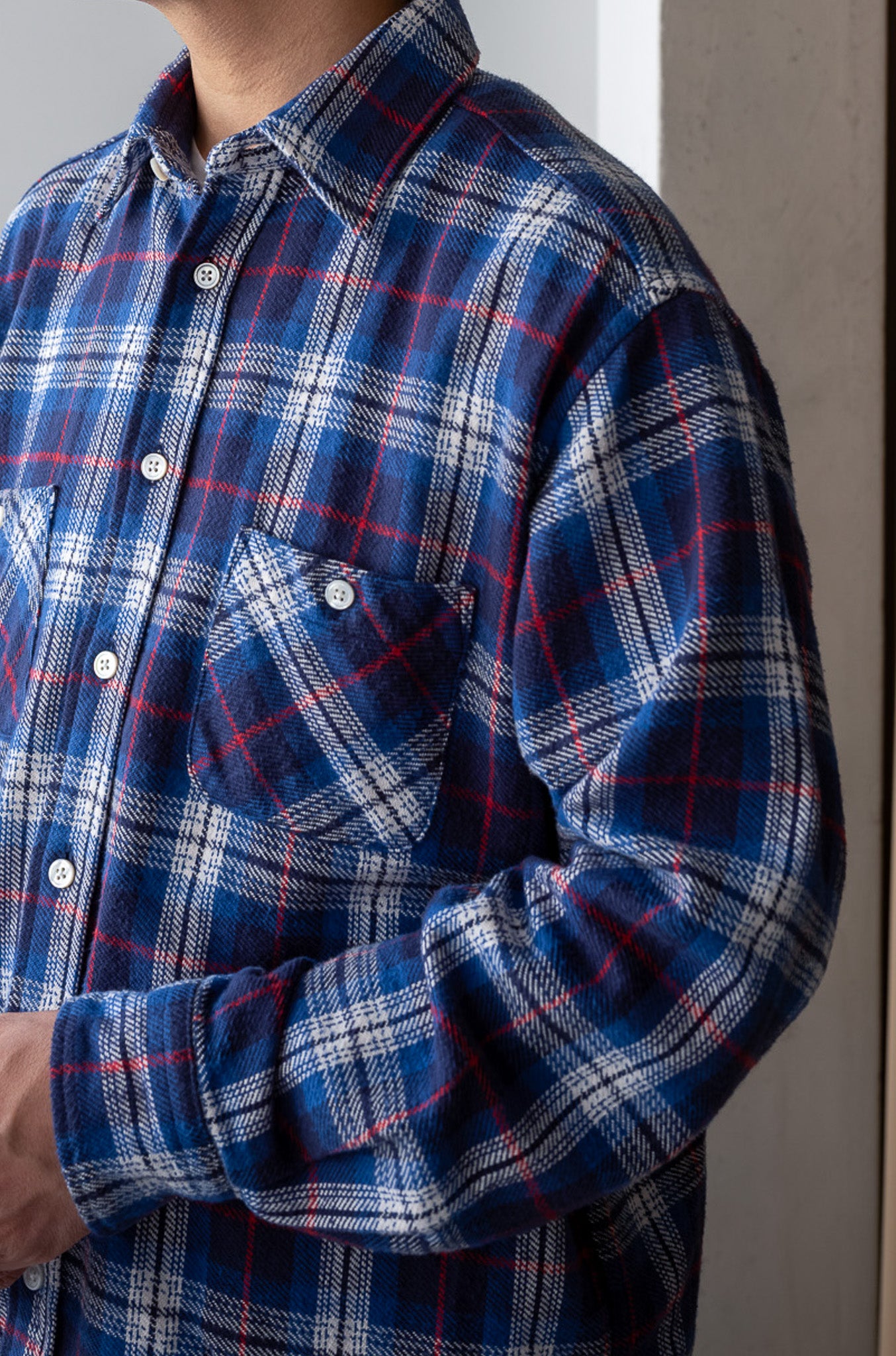 Rough Flannel Shirt 〔BLUE BASE〕