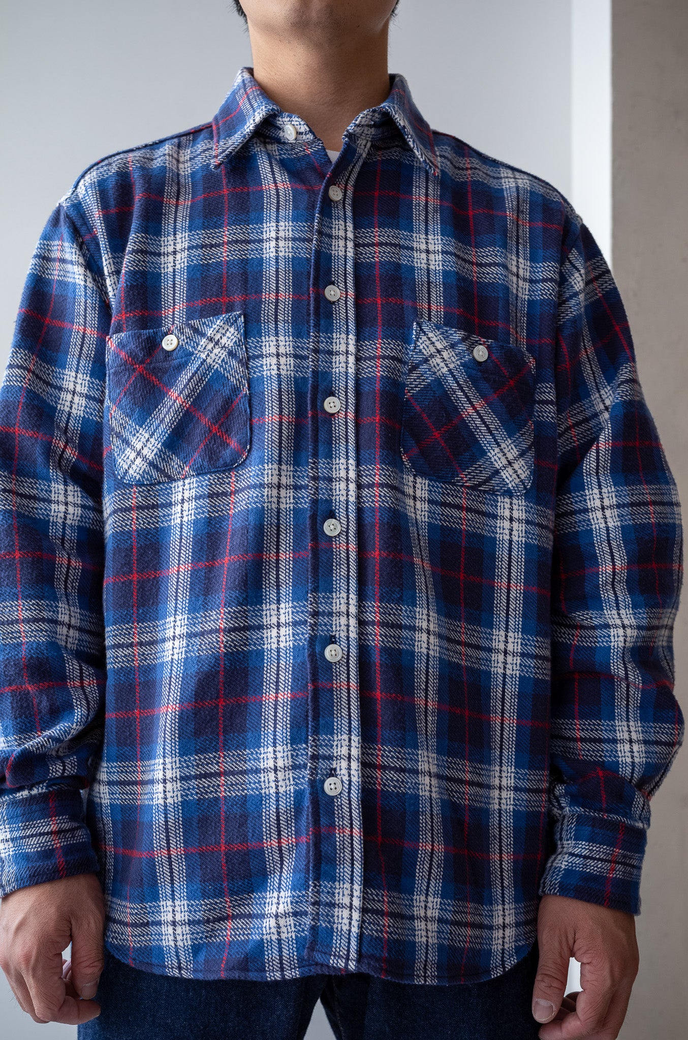 Rough Flannel Shirt 〔BLUE BASE〕