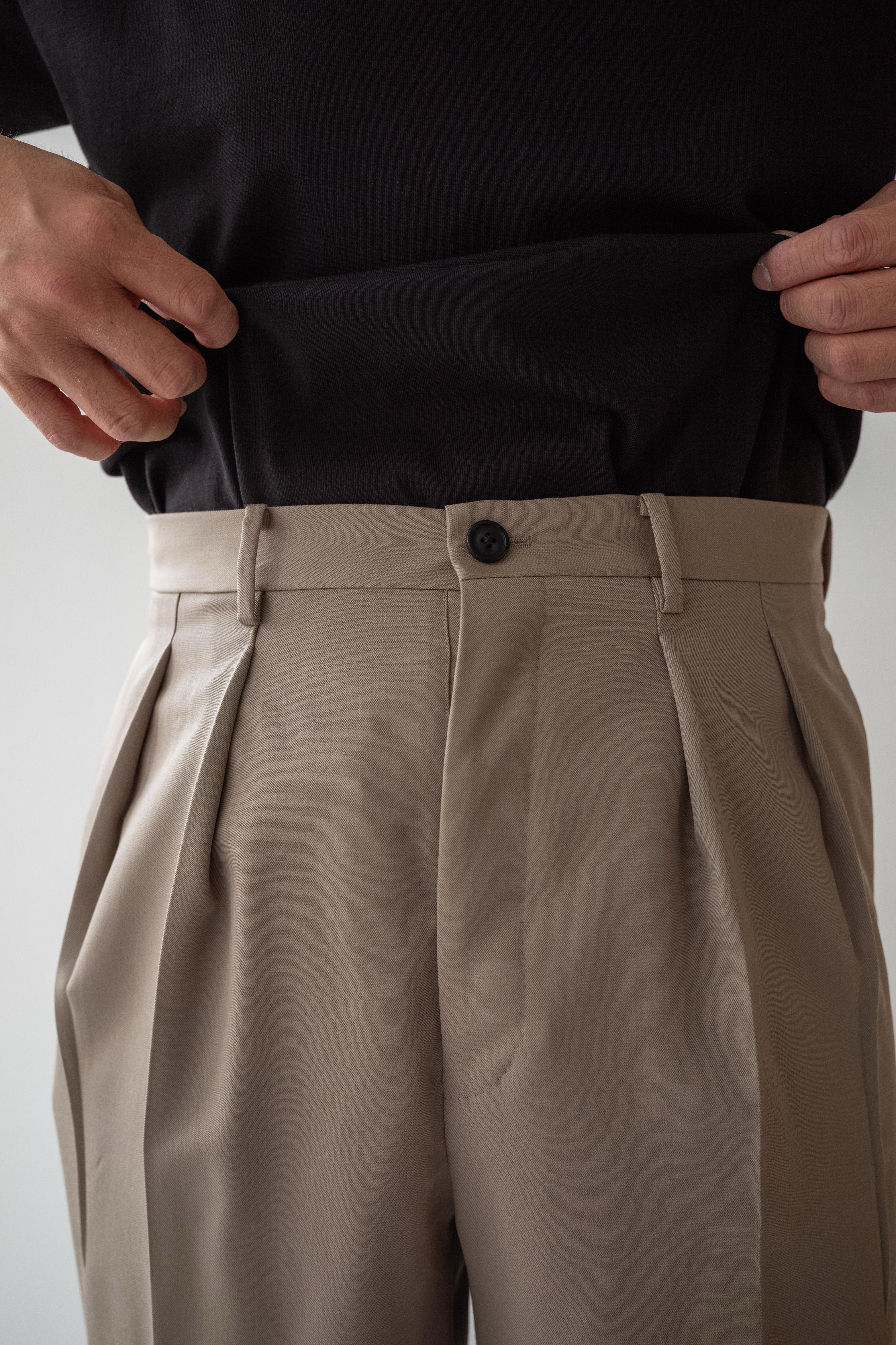 Proper Tailored Trousers 〔GREIGE〕
