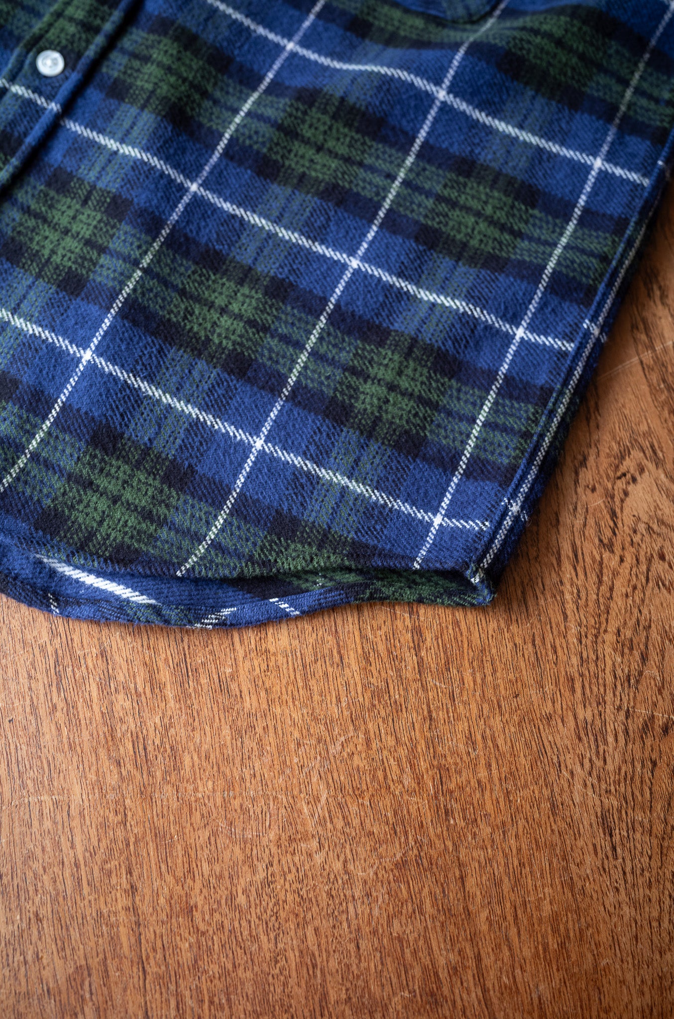 Rough Flannel Shirt 〔GREEN BASE〕