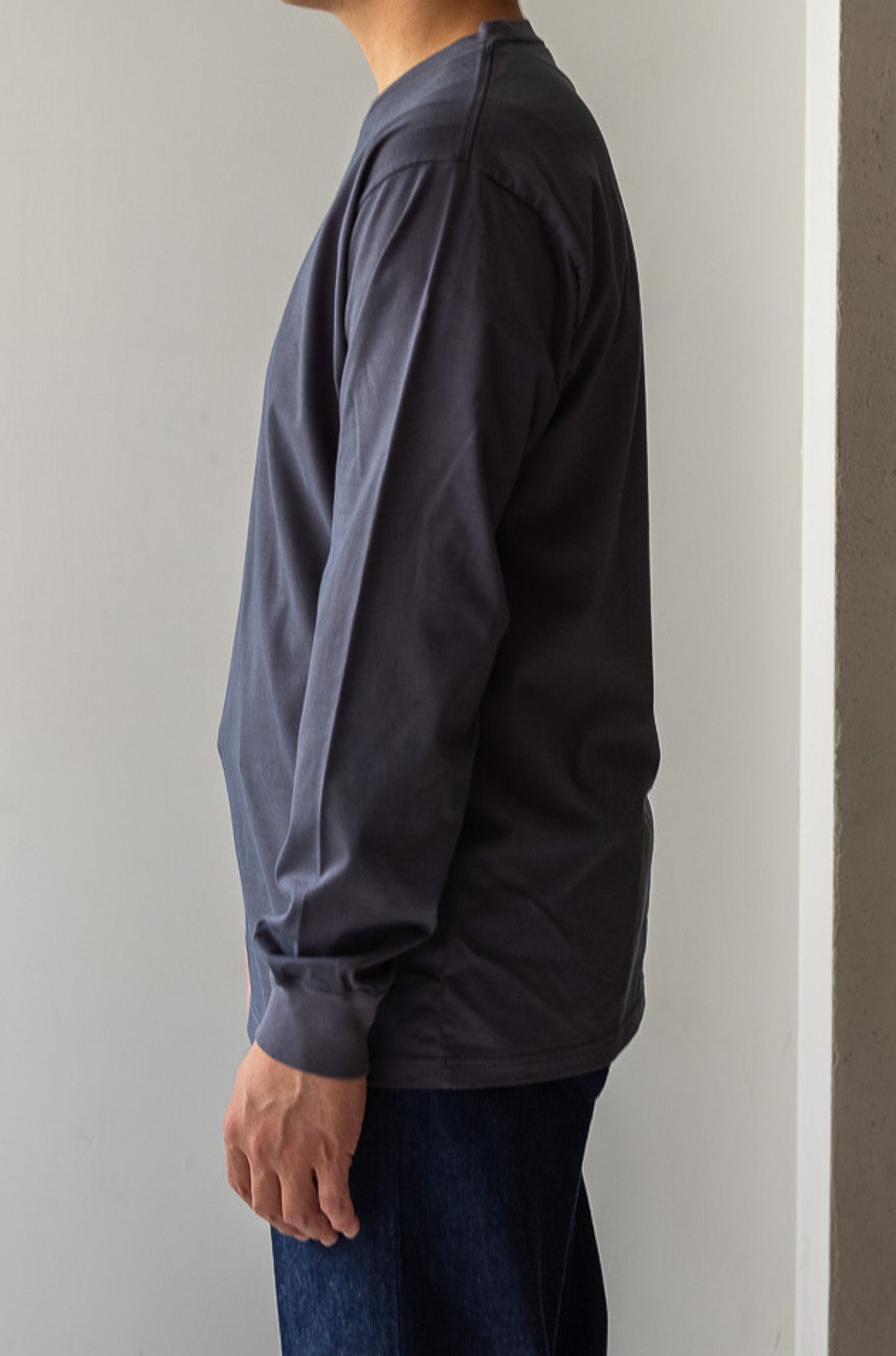 Essential L/S Tee 〔GRAY〕