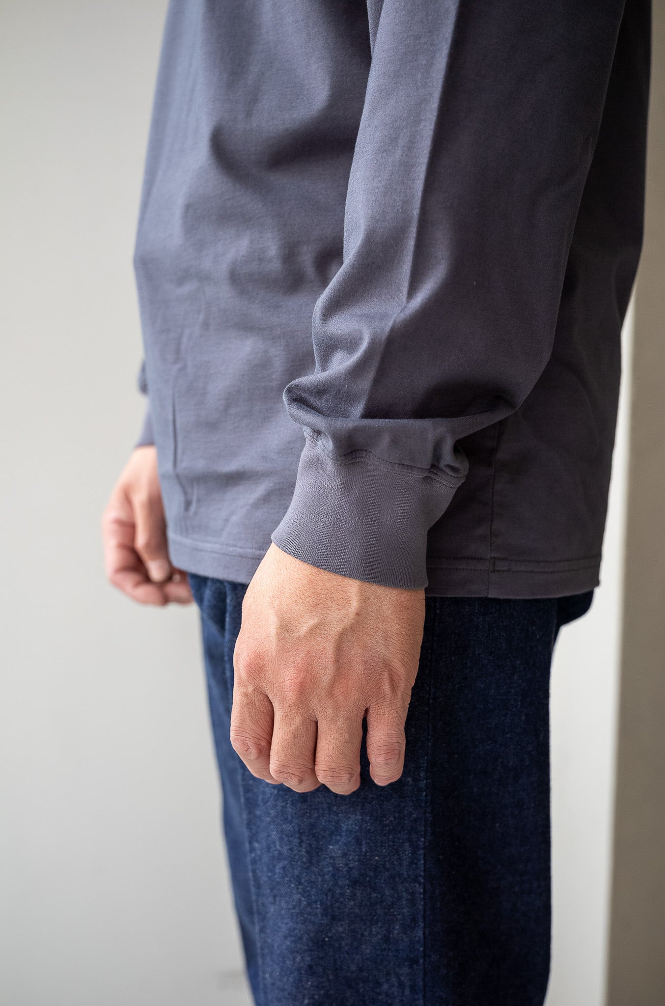 Essential L/S Tee 〔GRAY〕