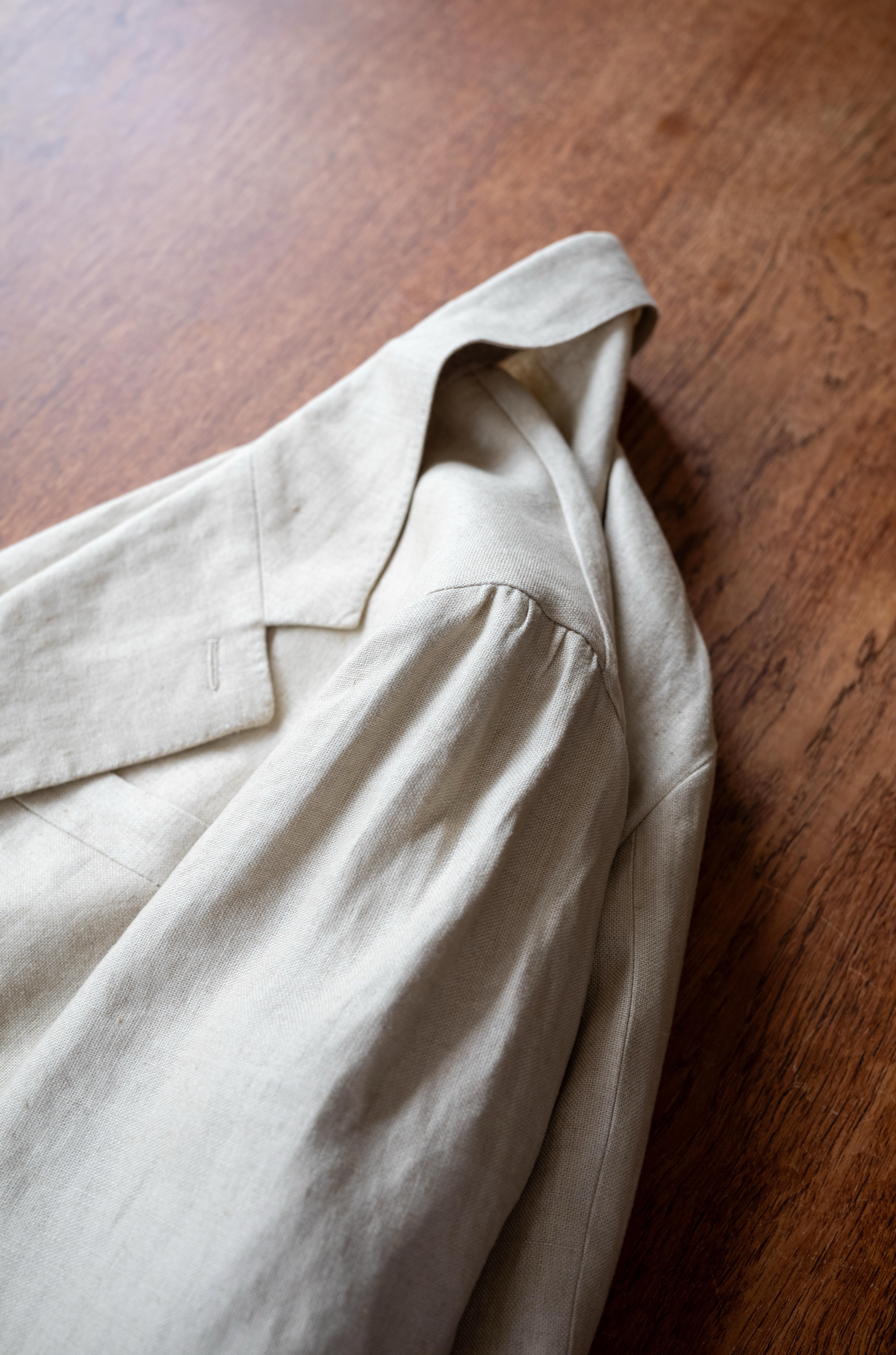 Linen Unstructured Tailored Jacket 〔BEIGE〕