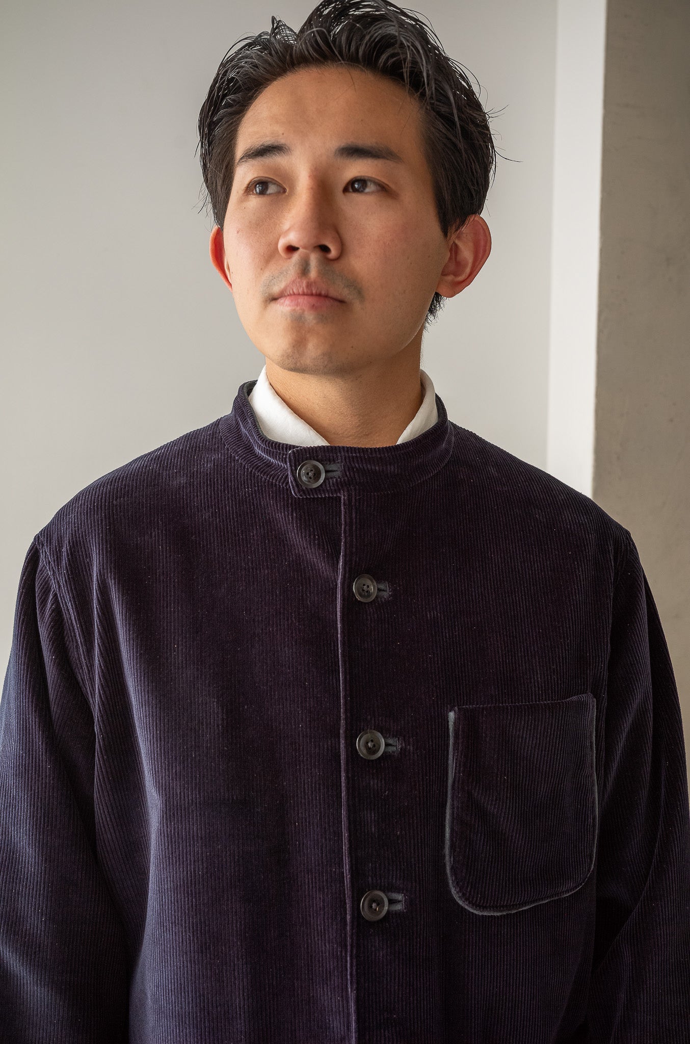Corduroy Forestiere Jacket〔NAVY〕