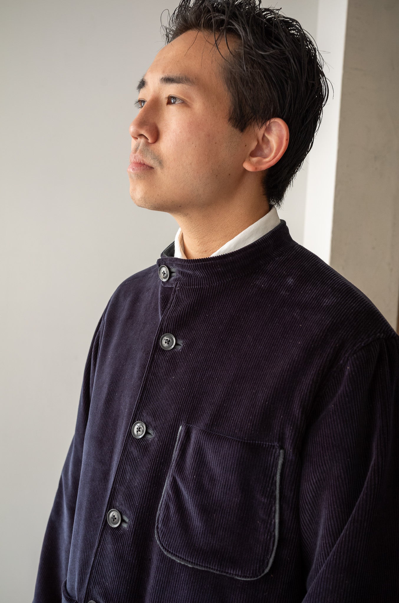 Corduroy Forestiere Jacket〔NAVY〕
