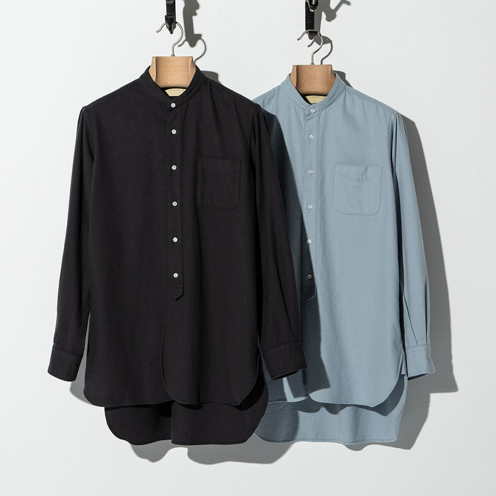 The Band Collar Shirt "FLANNEL"