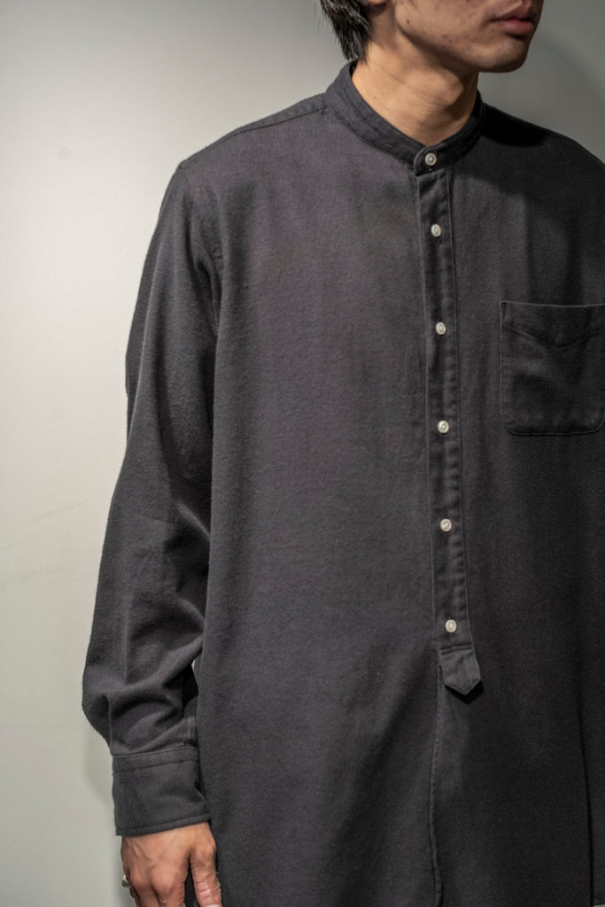 The Band Collar Shirt "FLANNEL"